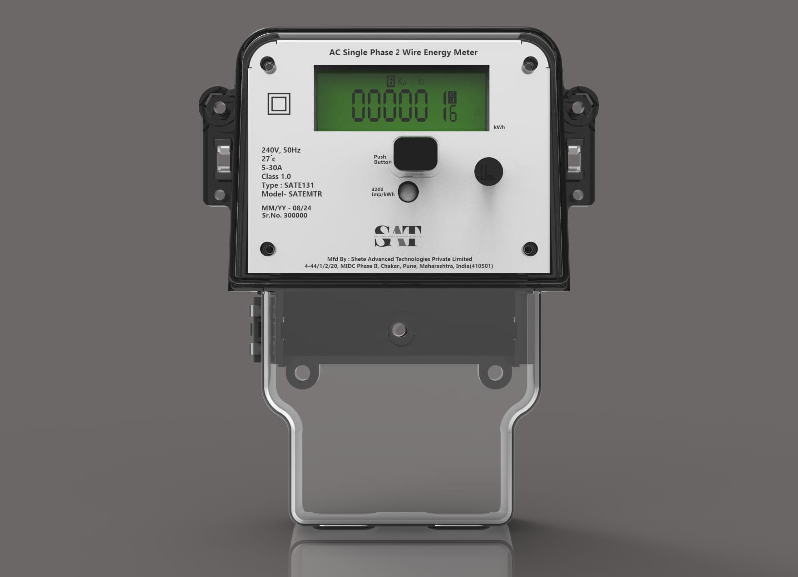 AC Single Phase 2 Wire Energy Meter