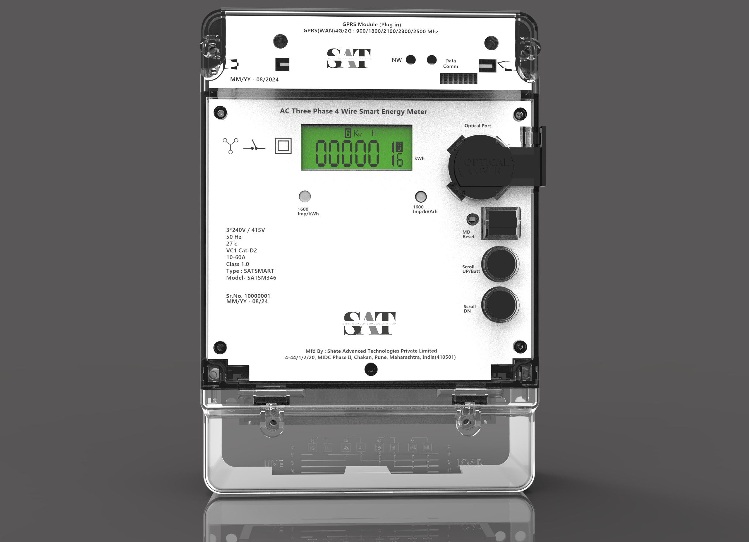 AC Three Phase 4 Wire Smart Energy Meter